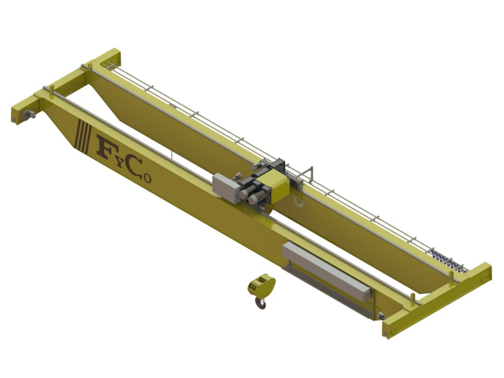 Grúa puente birriel para nave industrial — FyCo equipamiento de izaje